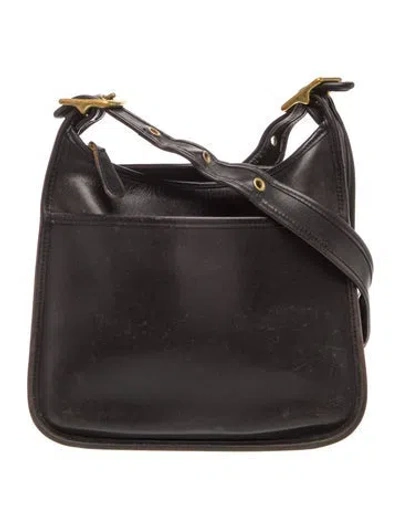 Pre-owned Coach Leather Shoulder Bag In Black