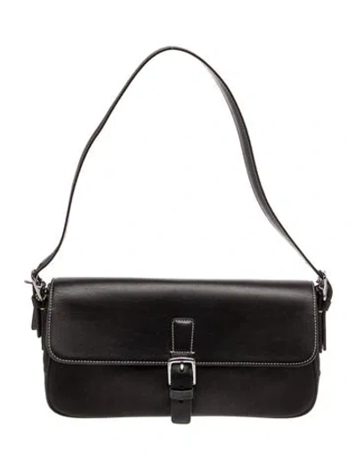 Pre-owned Coach Leather Shoulder Bag In Black