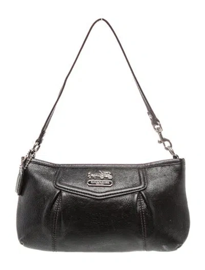 Pre-owned Coach Leather Shoulder Bag In Black