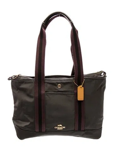 Pre-owned Coach Leather Shoulder Bag In Black
