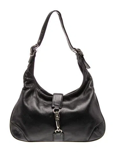 Pre-owned Coach Leather Shoulder Bag In Black