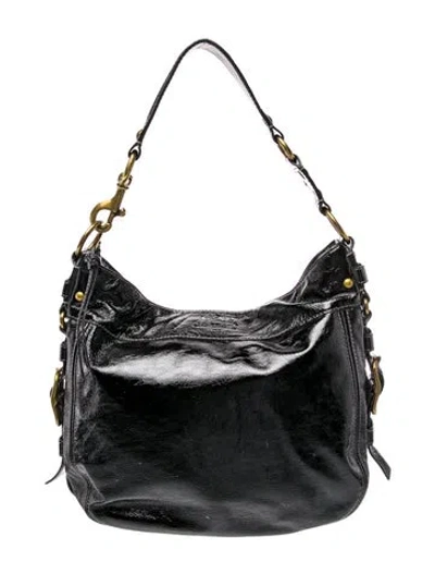 Pre-owned Coach Leather Shoulder Bag In Black