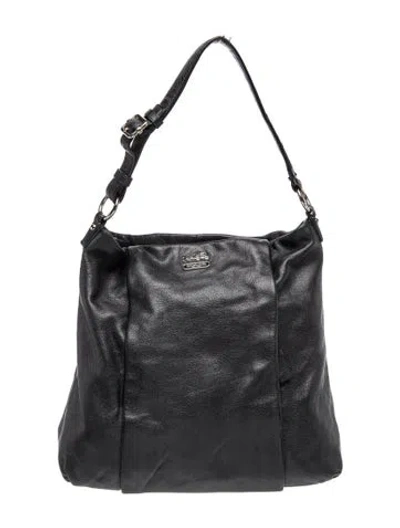 Pre-owned Coach Leather Shoulder Bag In Black