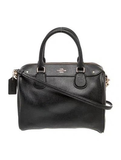 Pre-owned Coach Leather Shoulder Bag In Black