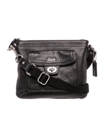 Pre-owned Coach Leather Shoulder Bag In Black