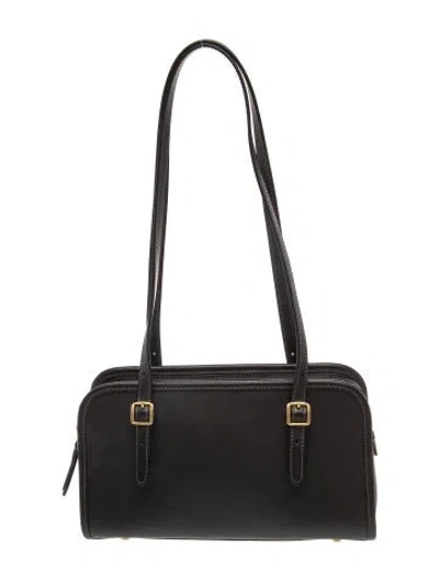 Pre-owned Coach Leather Shoulder Bag In Black