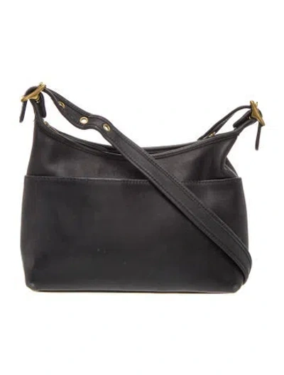 Pre-owned Coach Leather Shoulder Bag In Black