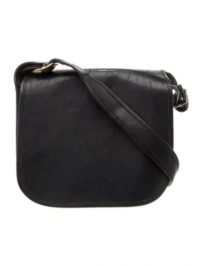 Pre-owned Coach Leather Shoulder Bag In Black