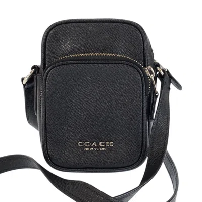 Coach Leather Shoulder Bag In Black