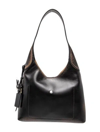 Pre-owned Coach Leather Shoulder Bag In Black