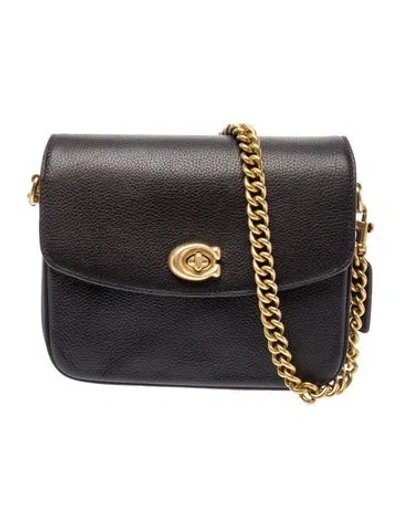 Pre-owned Coach Leather Shoulder Bag In Black