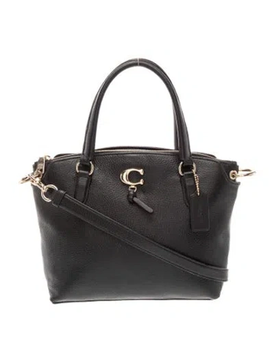 Pre-owned Coach Leather Shoulder Bag In Black