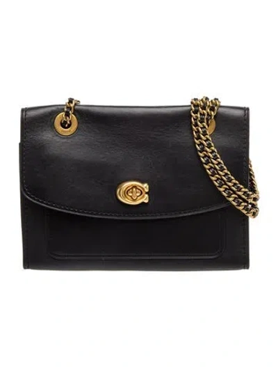 Pre-owned Coach Leather Shoulder Bag In Black