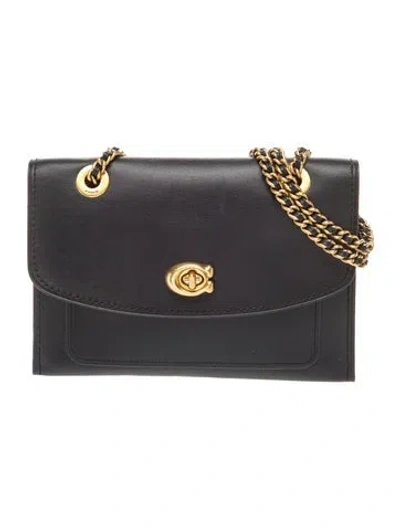 Pre-owned Coach Leather Shoulder Bag In Black