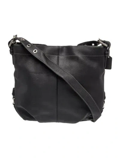 Pre-owned Coach Leather Shoulder Bag In Black