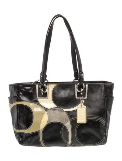 Pre-owned Coach Leather Shoulder Bag In Black