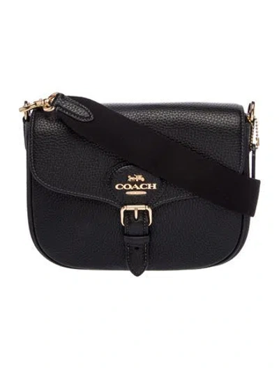 Pre-owned Coach Leather Shoulder Bag In Black