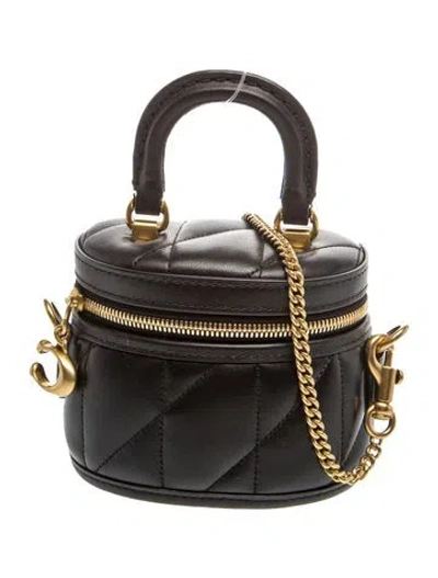 Pre-owned Coach Leather Shoulder Bag In Black