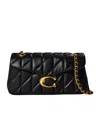 Coach Leather Shoulder Bag In Black