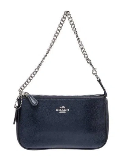 Pre-owned Coach Leather Shoulder Bag In Blue