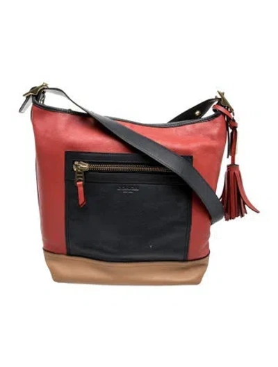 Pre-owned Coach Leather Shoulder Bag In Blue