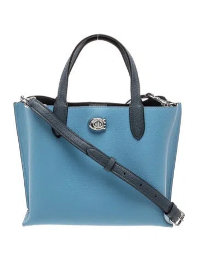 Pre-owned Coach Leather Shoulder Bag In Blue