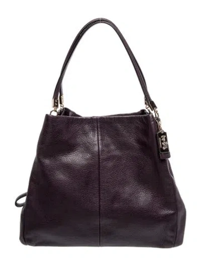 Pre-owned Coach Leather Shoulder Bag In Blue