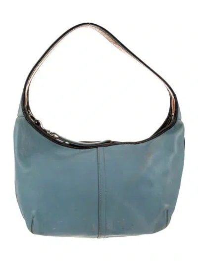 Pre-owned Coach Leather Shoulder Bag In Blue