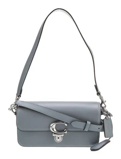 Pre-owned Coach Leather Shoulder Bag In Blue