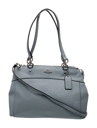 Pre-owned Coach Leather Shoulder Bag In Blue
