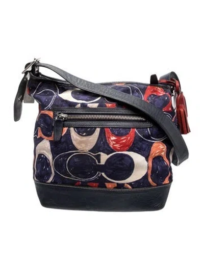 Pre-owned Coach Leather Shoulder Bag In Blue