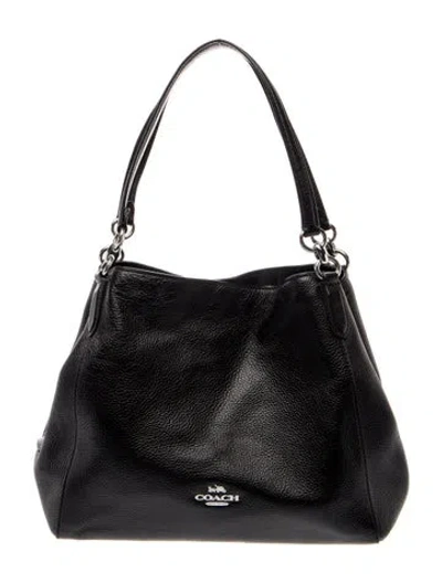 Pre-owned Coach Leather Shoulder Bag In Blue