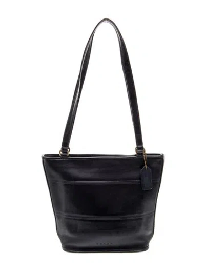 Pre-owned Coach Leather Shoulder Bag In Blue