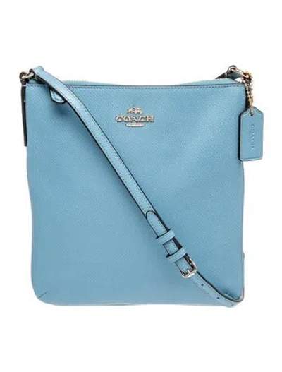 Pre-owned Coach Leather Shoulder Bag In Blue