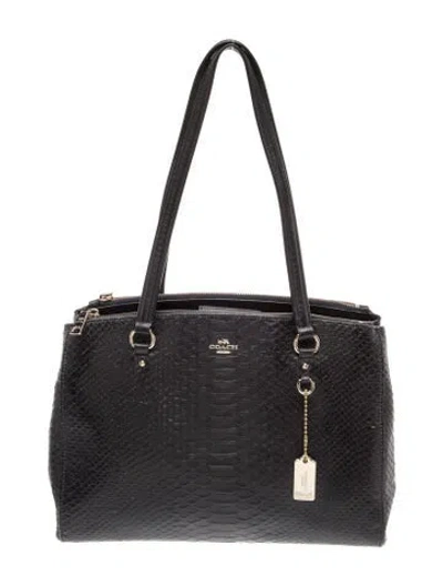 Pre-owned Coach Leather Shoulder Bag In Blue