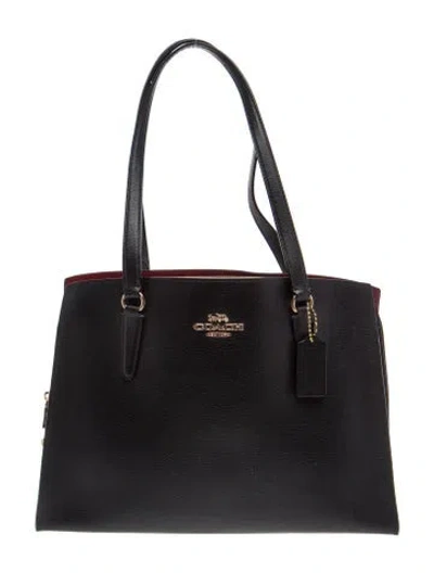 Pre-owned Coach Leather Shoulder Bag In Blue