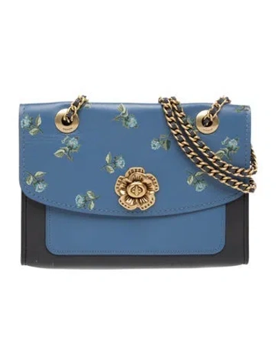 Pre-owned Coach Leather Shoulder Bag In Blue