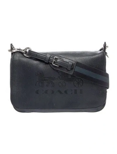 Pre-owned Coach Leather Shoulder Bag In Blue