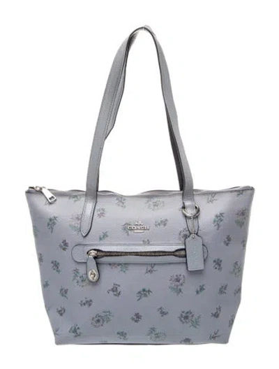 Pre-owned Coach Leather Shoulder Bag In Blue