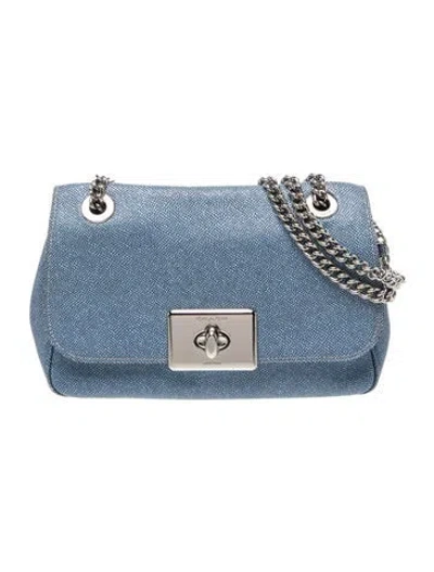 Pre-owned Coach Leather Shoulder Bag In Blue