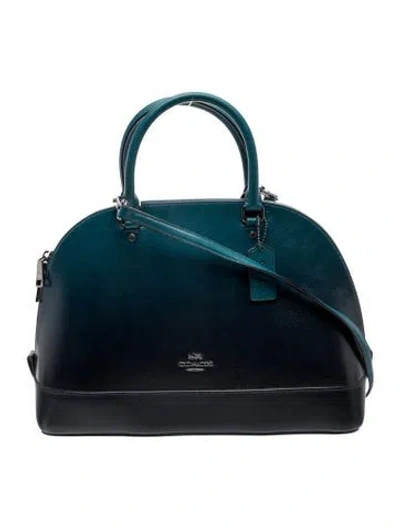 Pre-owned Coach Leather Shoulder Bag In Blue
