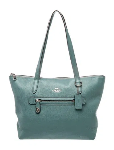 Pre-owned Coach Leather Shoulder Bag In Blue