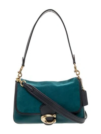 Pre-owned Coach Leather Shoulder Bag In Blue