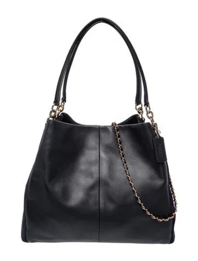 Pre-owned Coach Leather Shoulder Bag In Blue