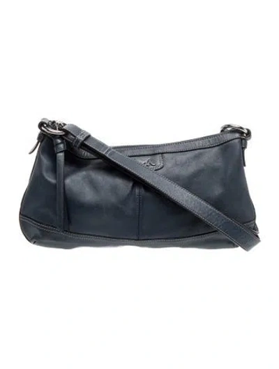 Pre-owned Coach Leather Shoulder Bag In Blue