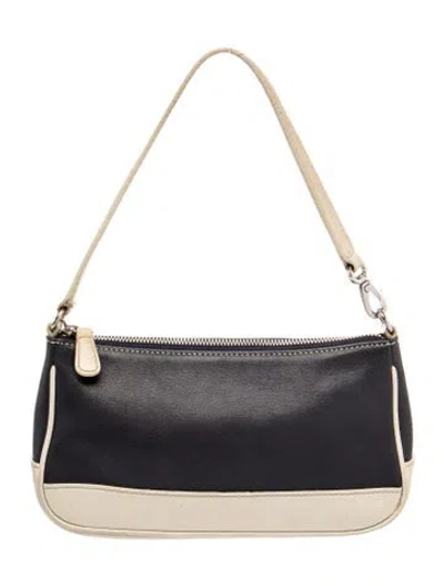 Pre-owned Coach Leather Shoulder Bag In Blue