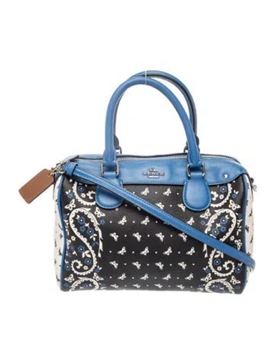 Pre-owned Coach Leather Shoulder Bag In Blue