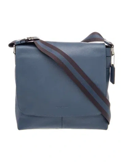 Pre-owned Coach Leather Shoulder Bag In Blue