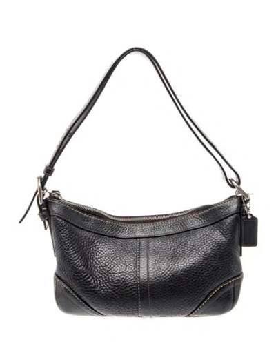 Pre-owned Coach Leather Shoulder Bag In Blue