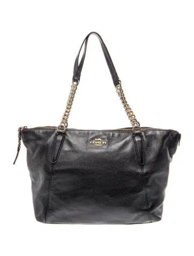 Pre-owned Coach Leather Shoulder Bag In Blue